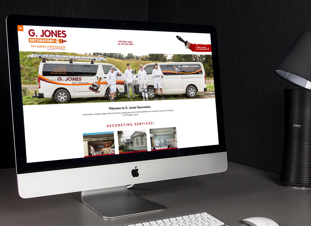 G Jones Decorators Website Development